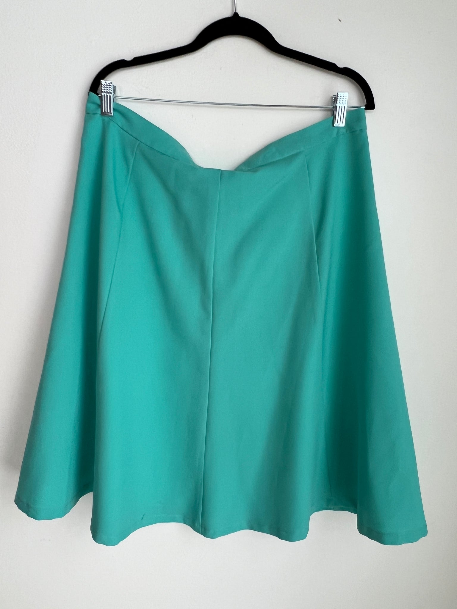 1970s SKIRT- teal full skirt