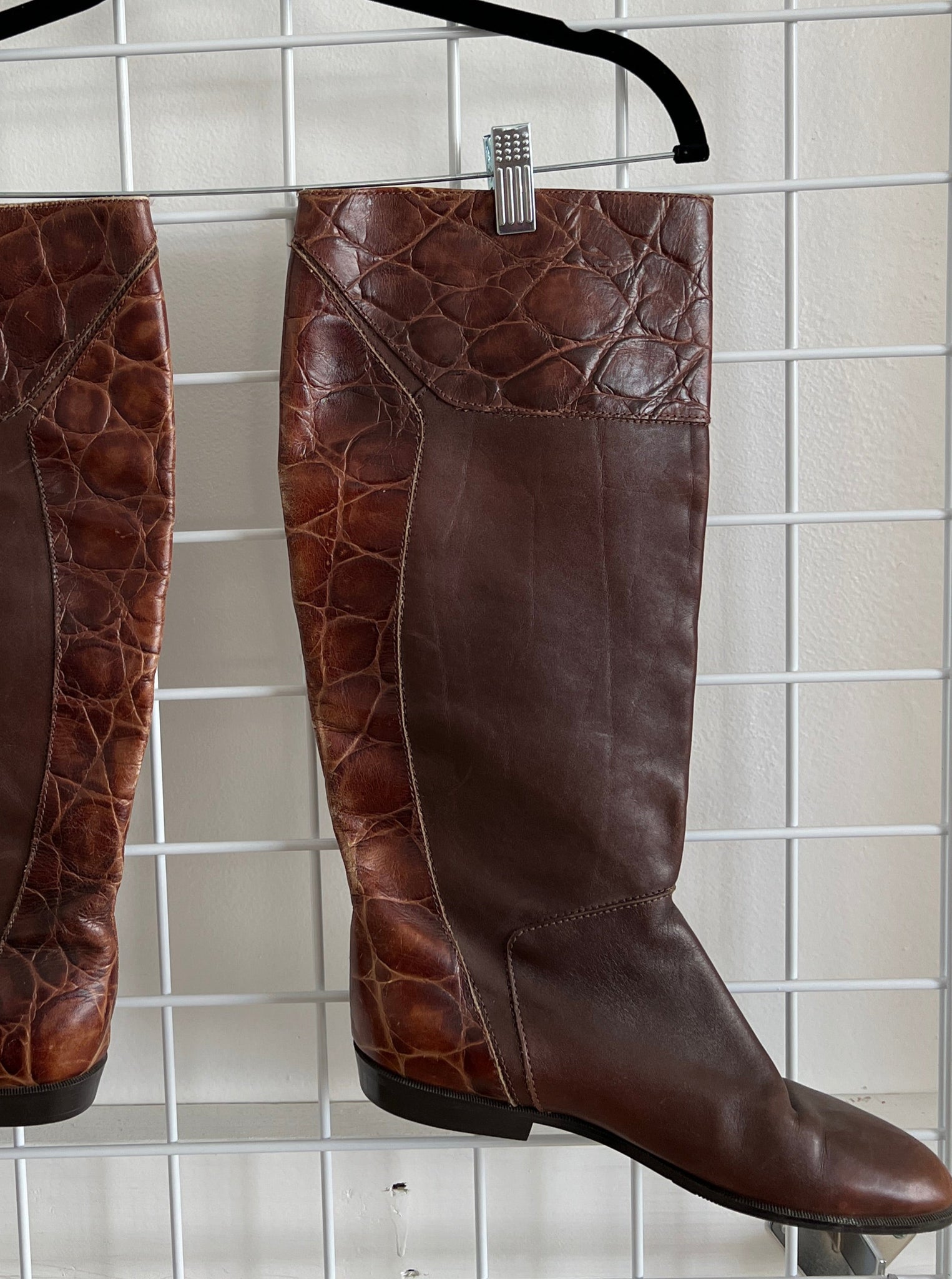 1980s SHOES- BOOTS- Filanto brown riding boots