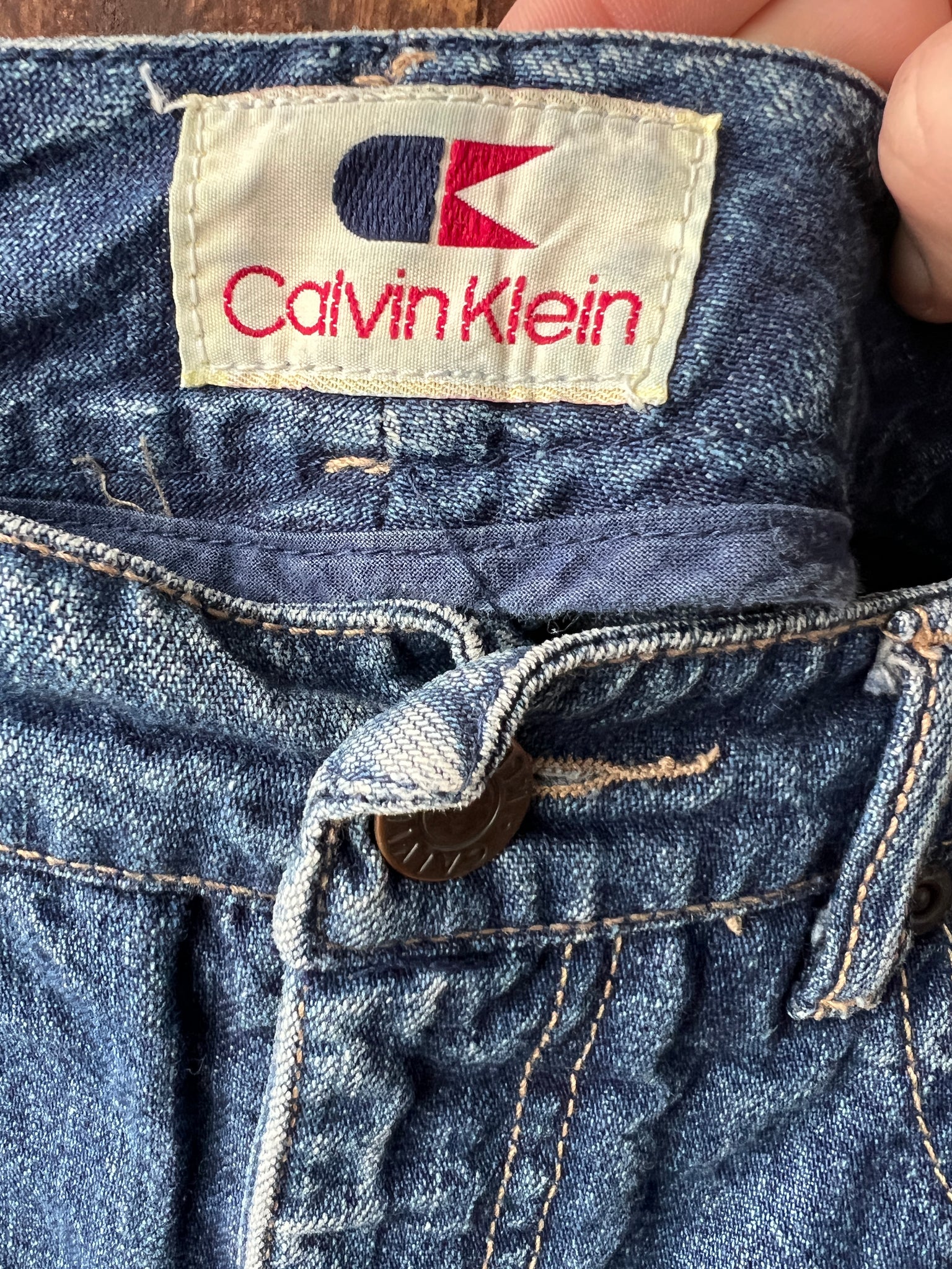 1980s SKIRT- Calvin Klein denim straight skirt