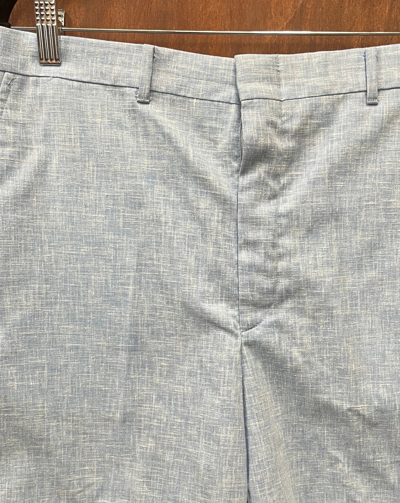 1960s MENS SHORTS- Chambray blue shorts