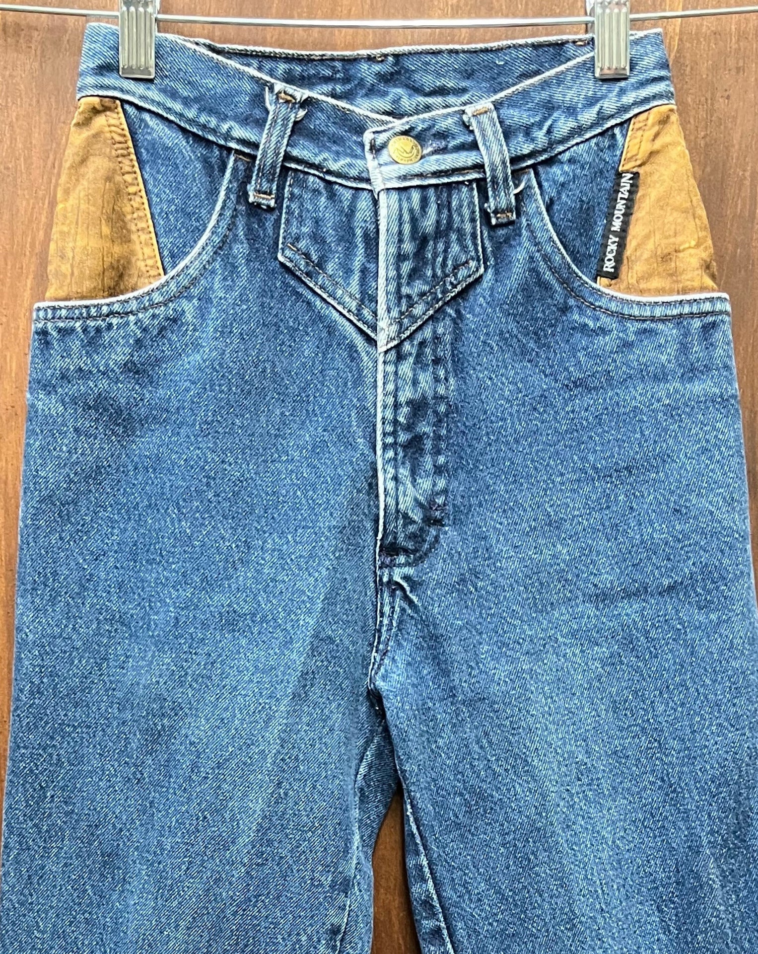 1990s JEANS- Rocky Mountain leather accent