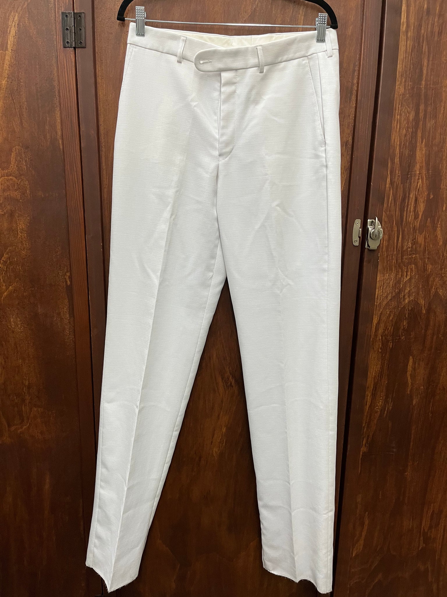 1960s MENS PANTS- Stockmann polyester white slacks