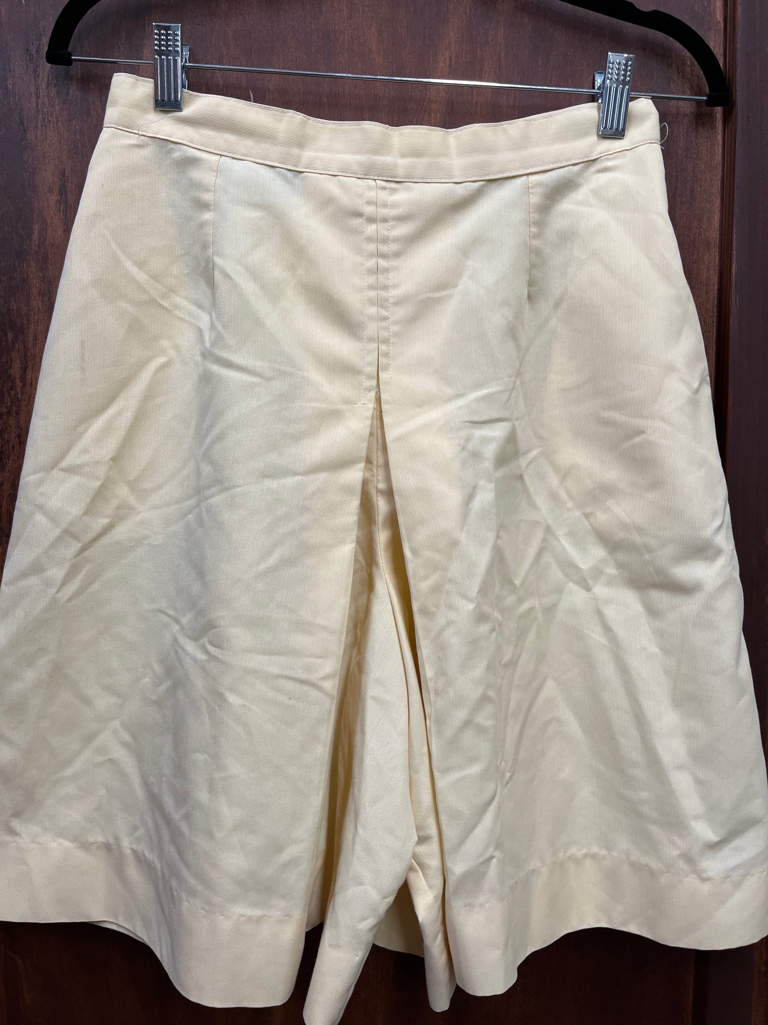1960S SHORTS- Sue Mills culottes pale yellow