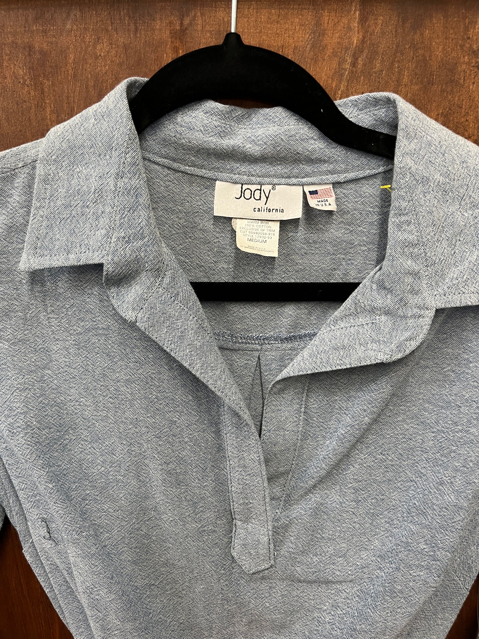 1990s DRESS- Jody California chambray shirt dress