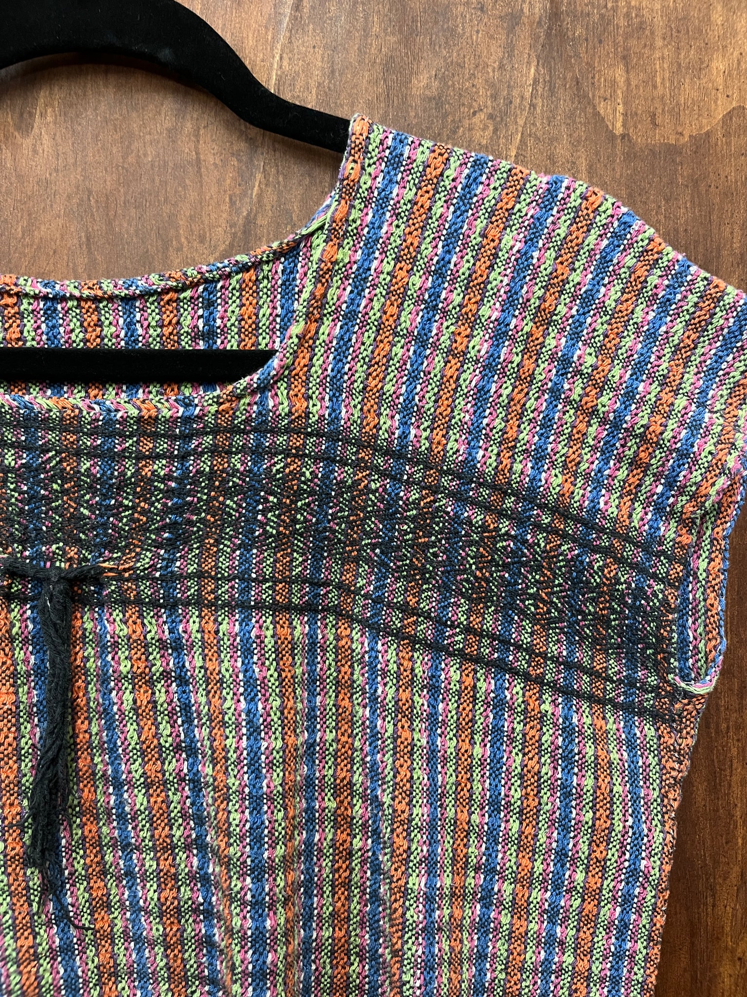 1990s TOP- multistripe knit crop