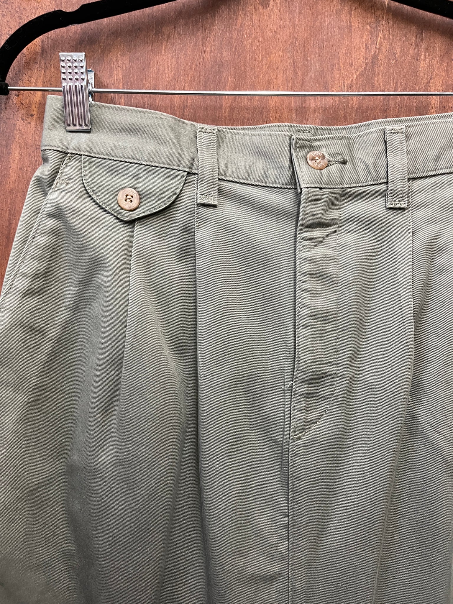 1990s SKIRTS- Lee olive canvas straight