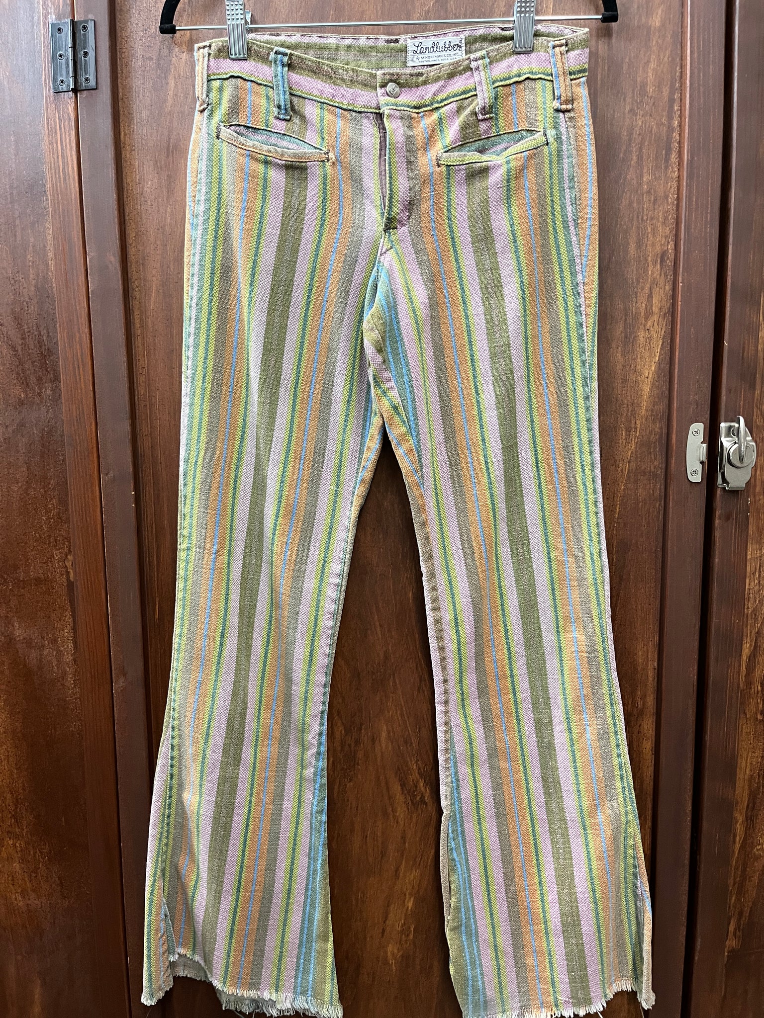 1960s PANTS- Landlubber low waist pastel stripe