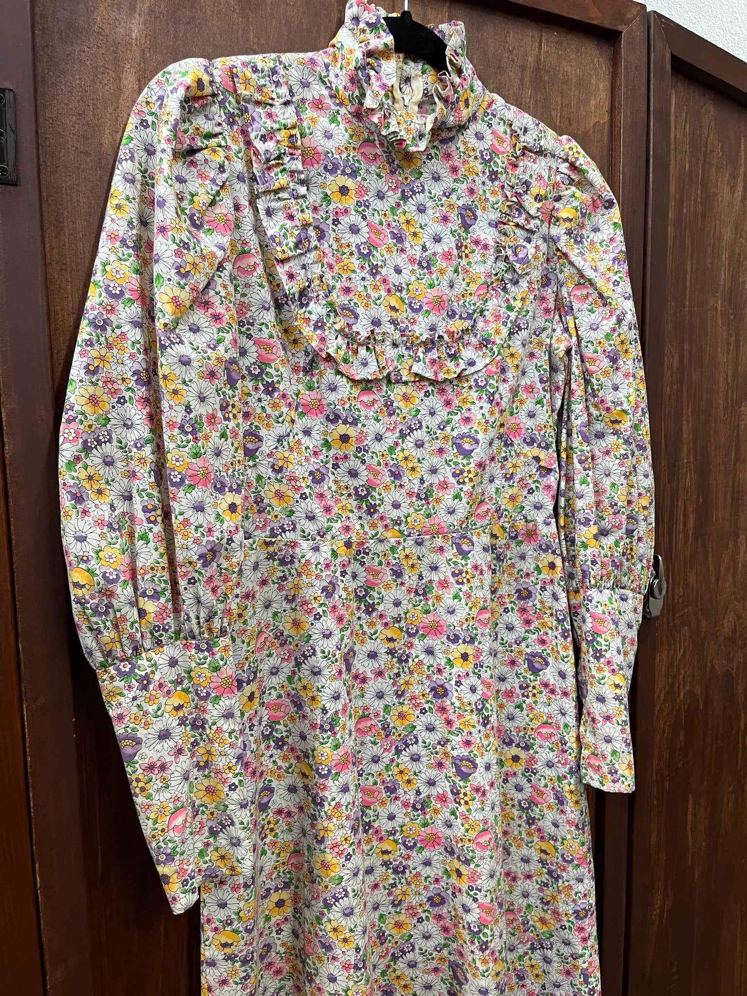 1960s DRESS- little diddy prairie midi dress