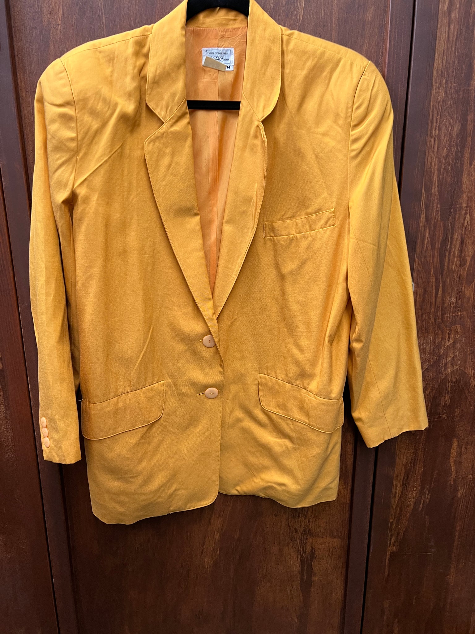 1980s JACKET- SAks Fifth Avenue goldenrod oversize blazer