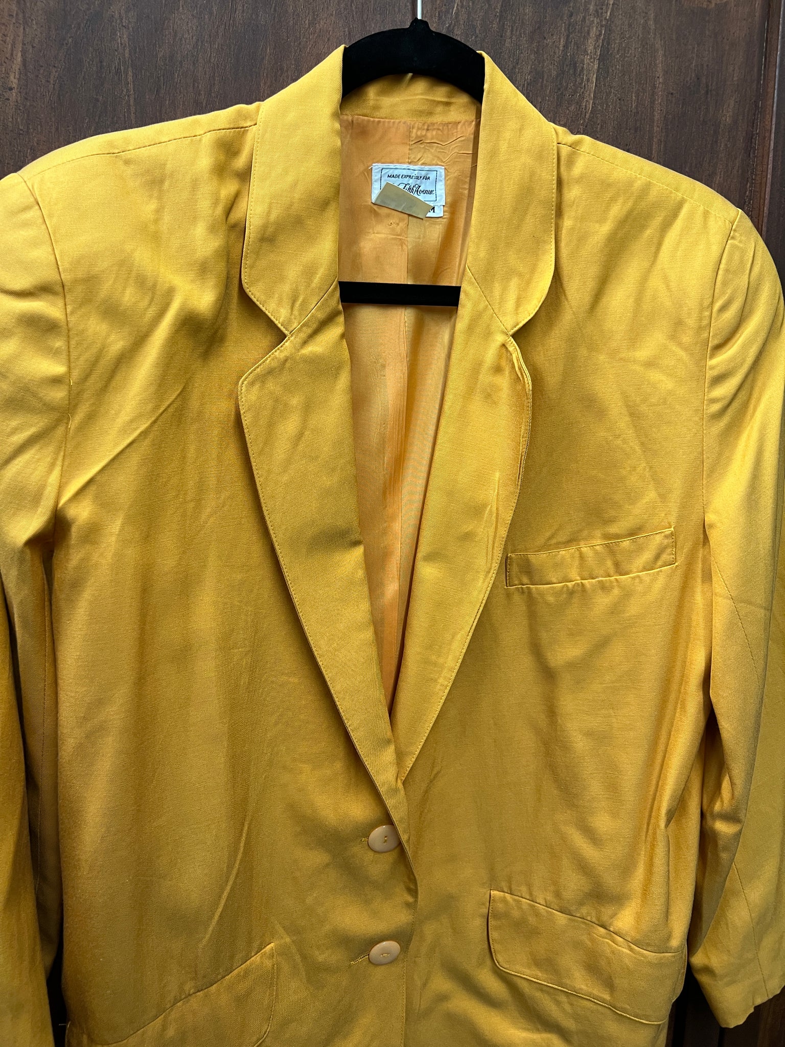 1980s JACKET- SAks Fifth Avenue goldenrod oversize blazer