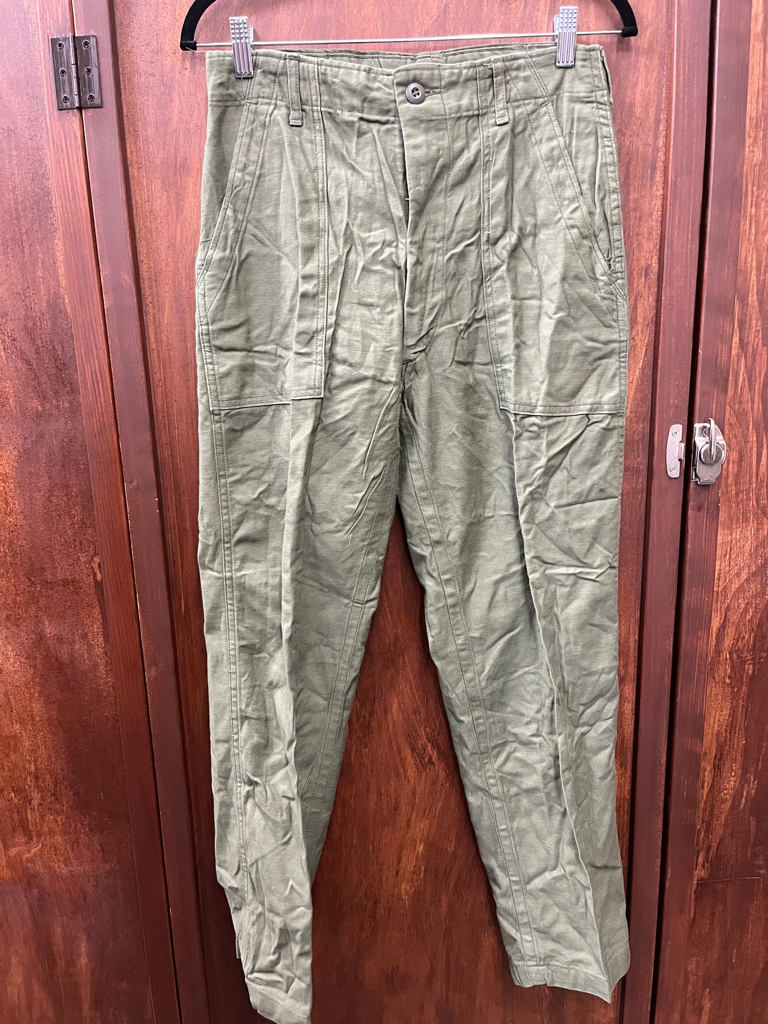 1960s MENS PANTS- green cargo army pants