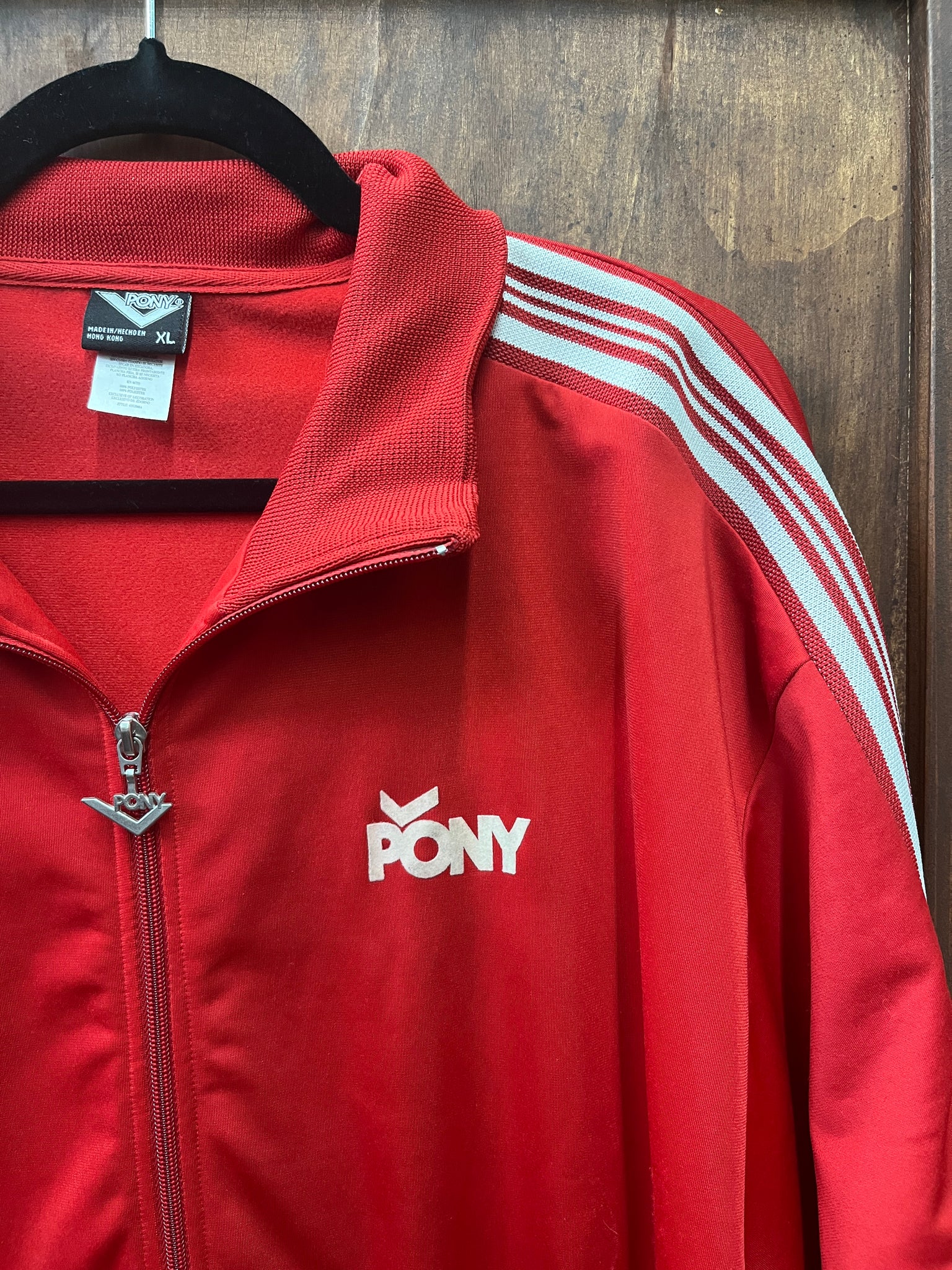 1980s MENS JACKET-Pony-red track jacket