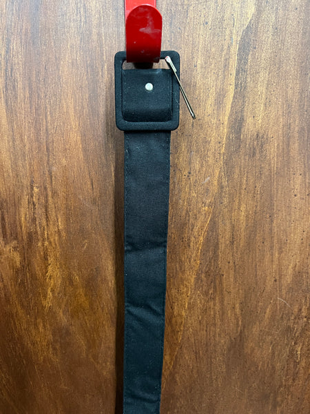 1950s ACCESSORIES- black fabric dress belt