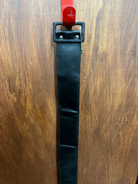1950s ACCESSORIES- black fabric dress belt