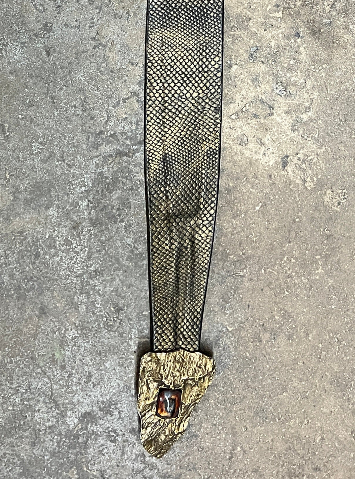 RENTAL 1970s ACCESSORIES-BELTS- gold dusted snakeskin