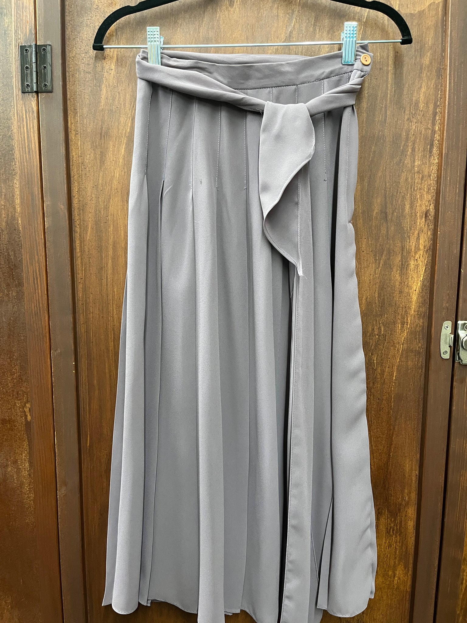 1980s SKIRT- Tattoo of CA- mauve rayon long wrap skirt