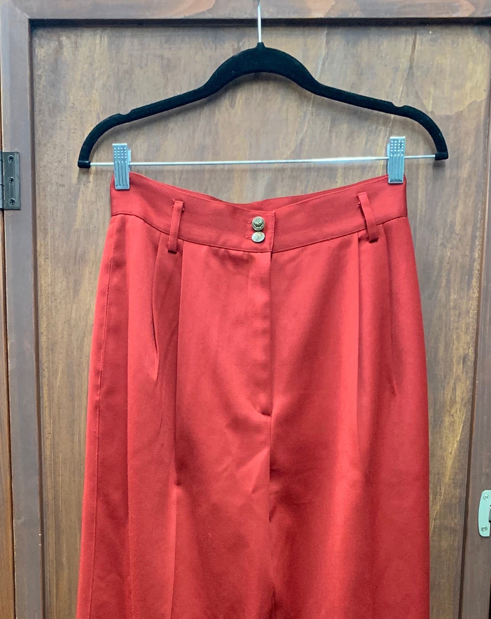 1980s PANTS- Harve Bernard rust wool pants