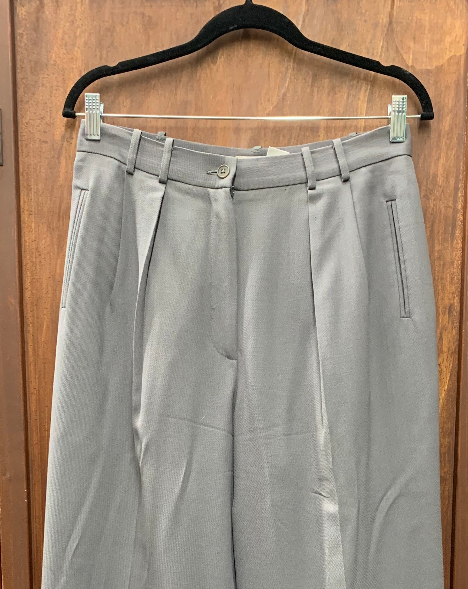1980s PANTS- Eddie Bauer grey wool pleated