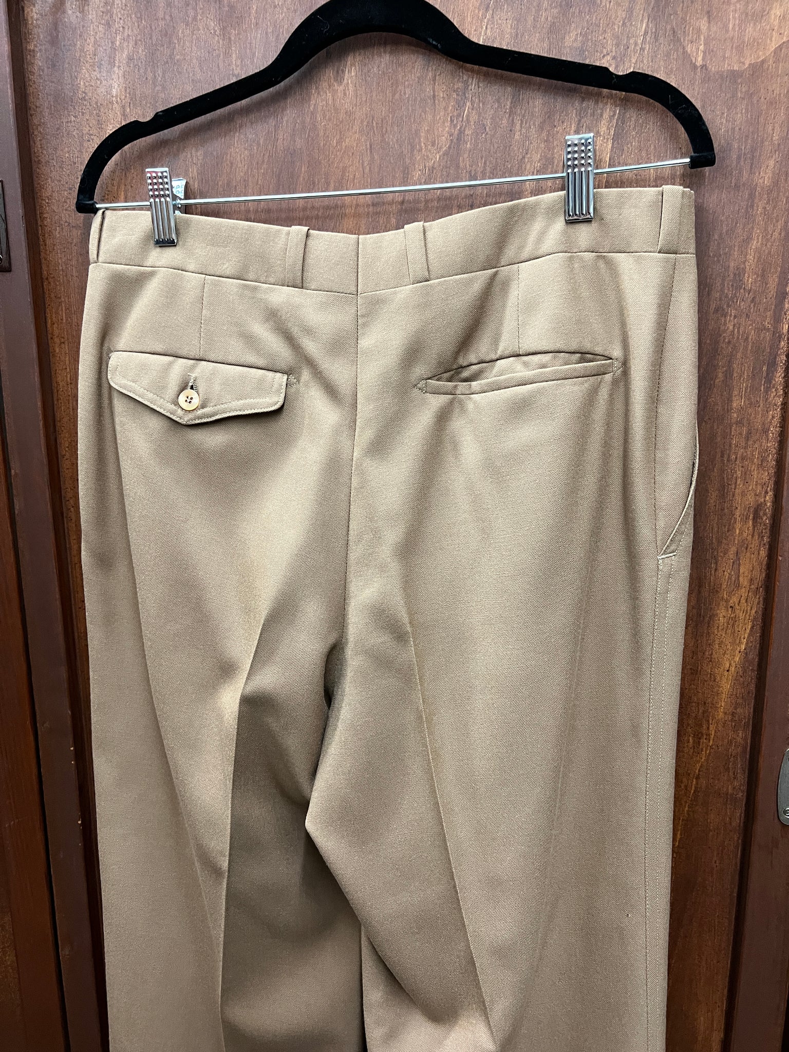 1970s MENS PANTS-brown slacks slight flare