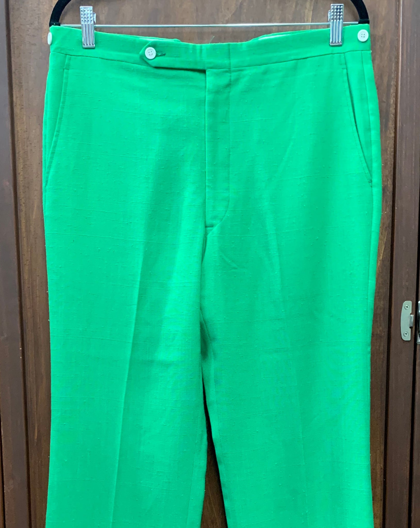 1960s MENS PANTS- John Alexander apple green golf slacks