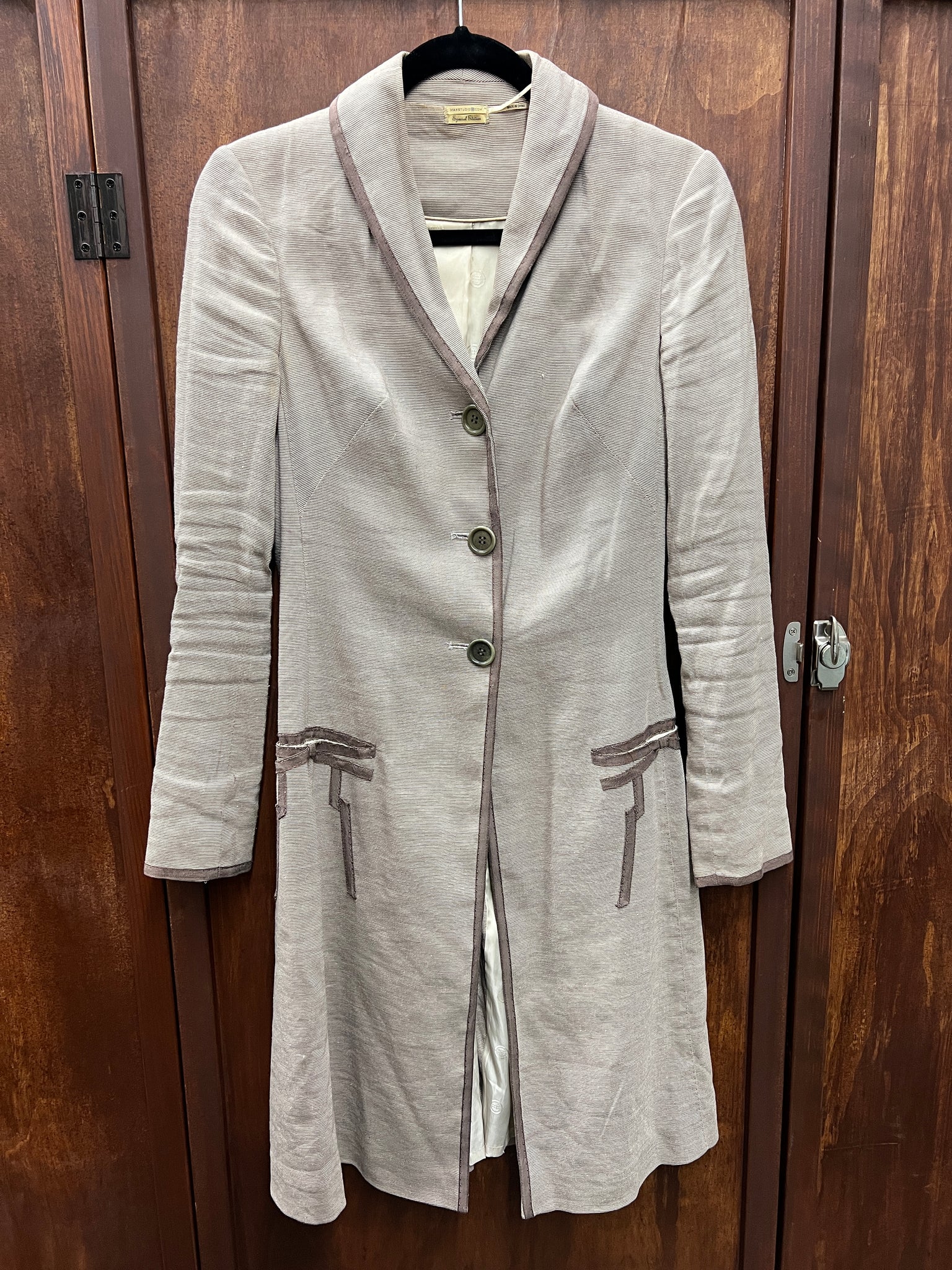 1990s+ JACKET- Max Studio linen 50's style