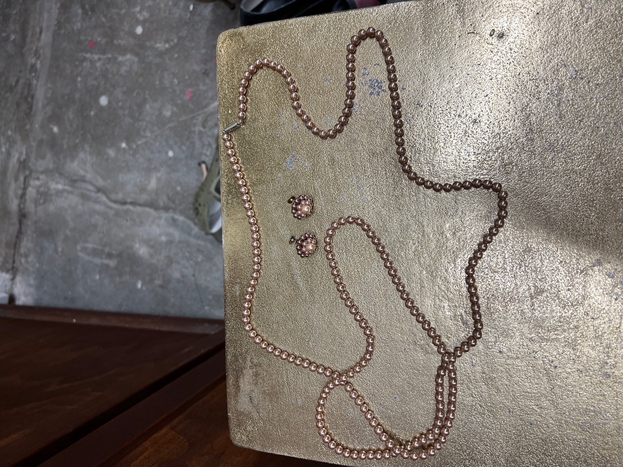 RENTAL Johnny Foam 1960s jewelry pearl necklace set