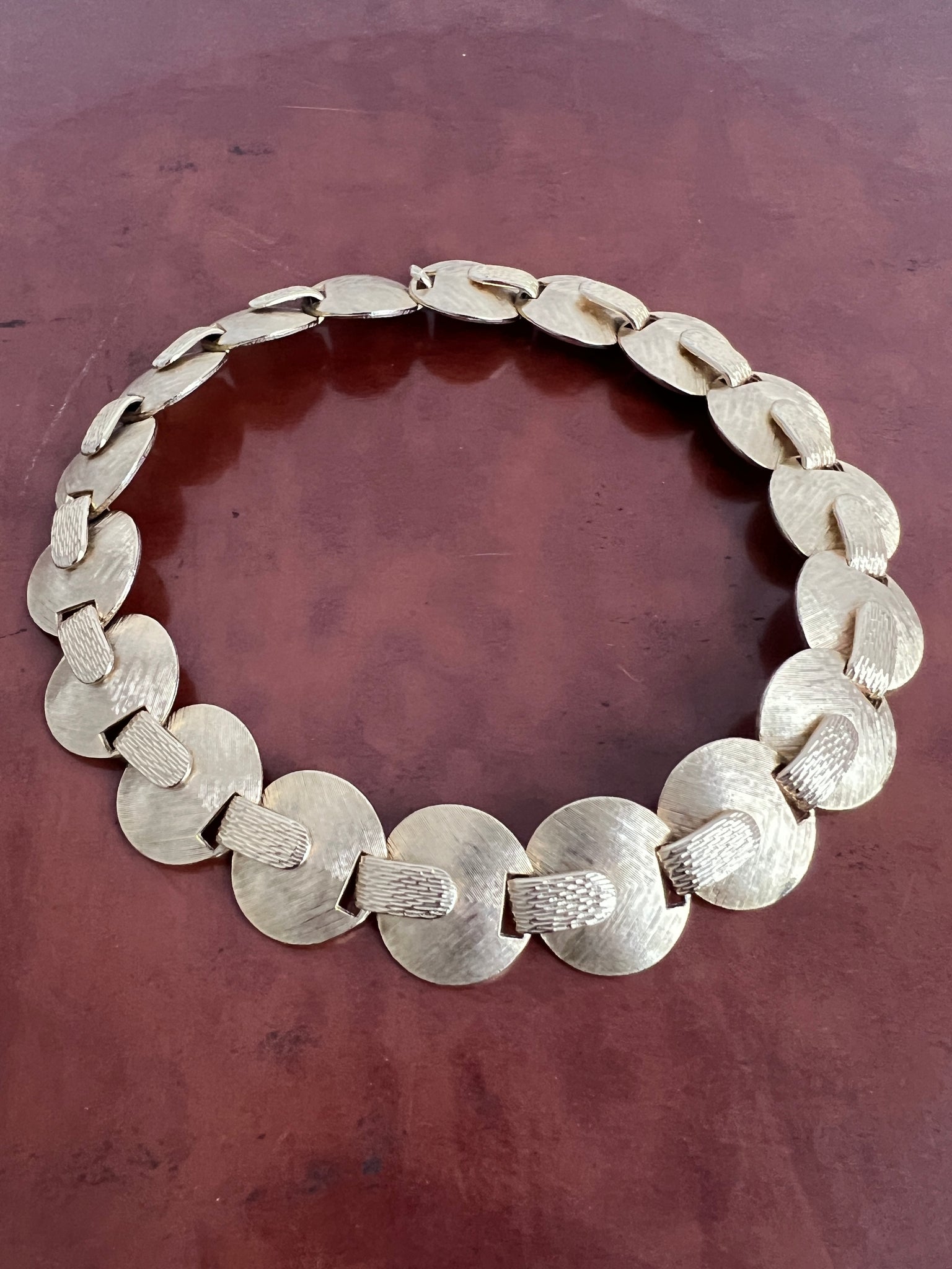 RENTAL Jewelry- Gold Disc necklace. Replacement fee $195
