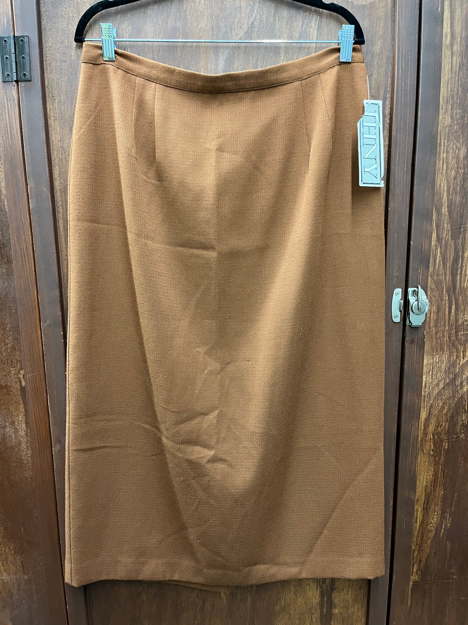 1960S SKIRT-IHNY-brown pencil
