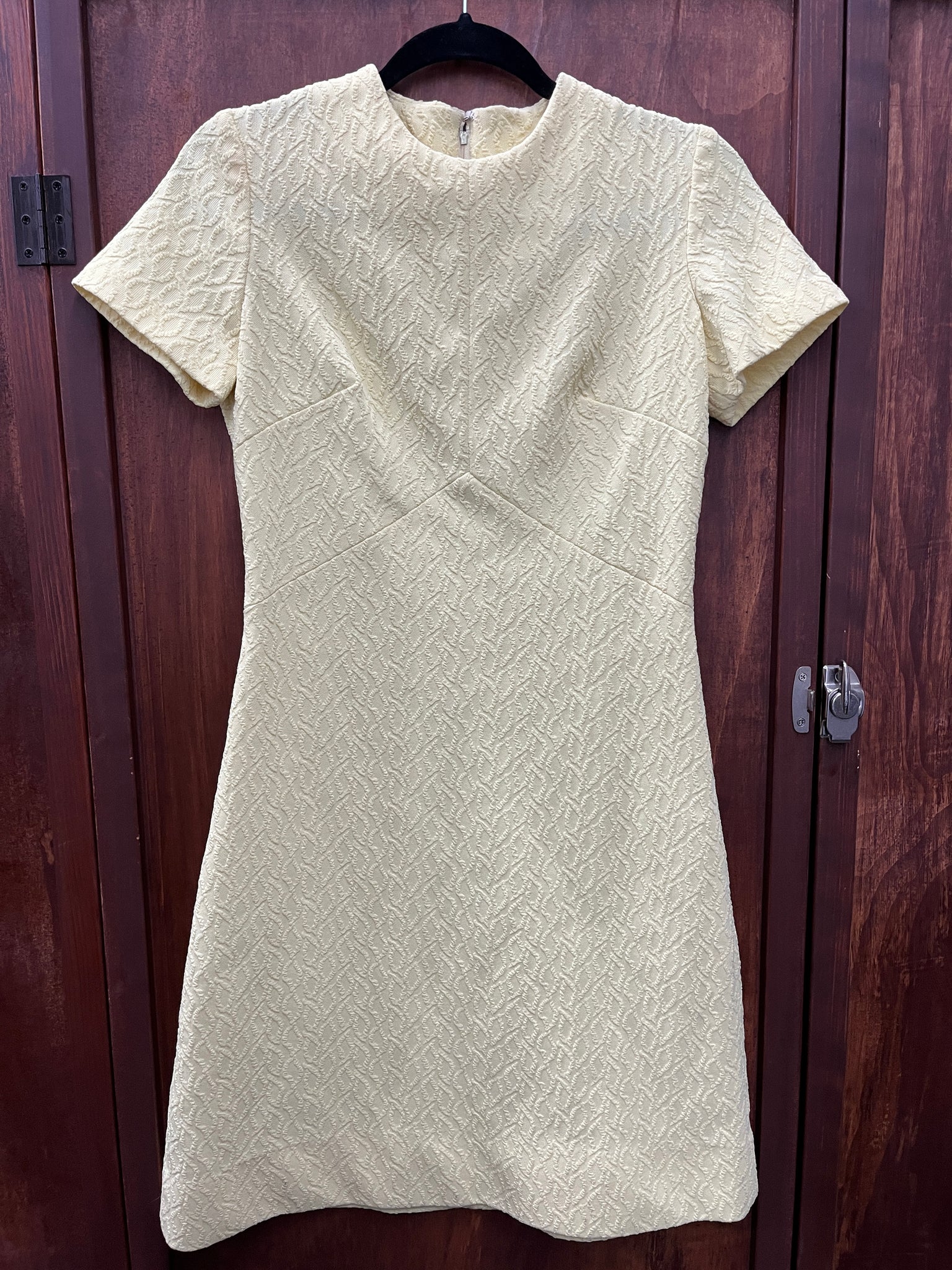 1960S DRESS- yellow poly mod mini