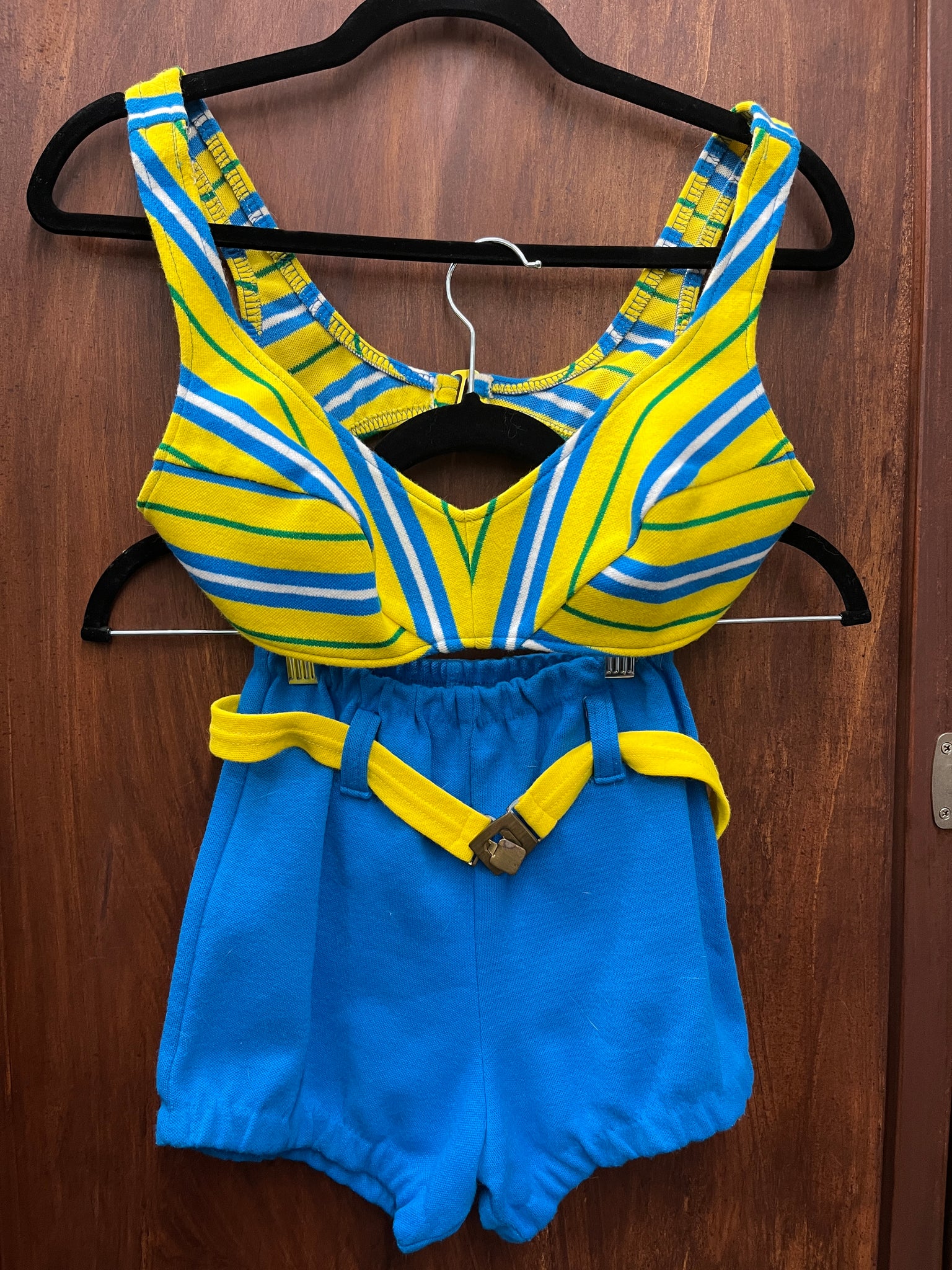 1970s yellow/ blue bikini