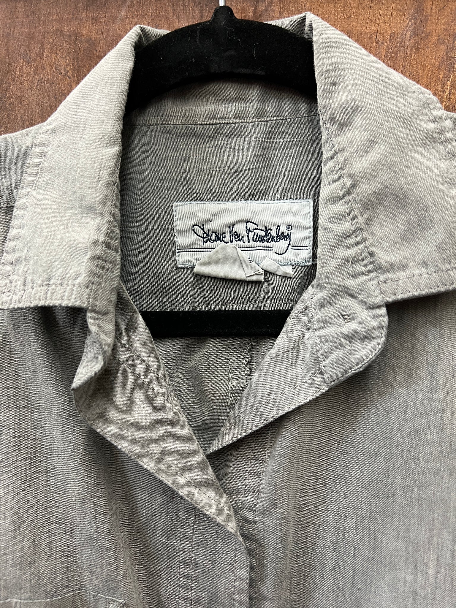 1990s TOPS- Diane Von Furstenberg sleeveless tie front blouse