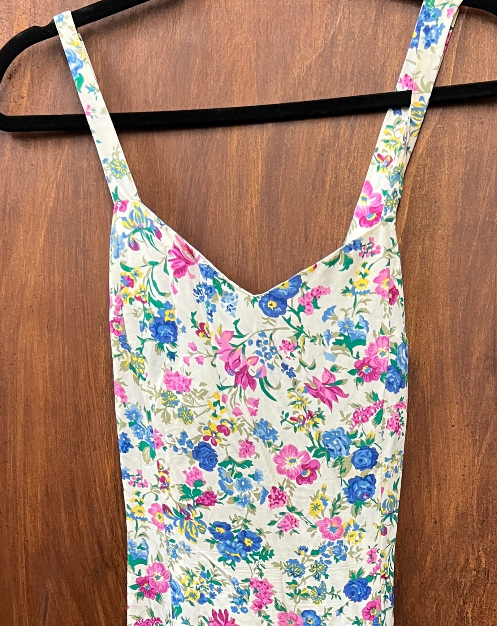 1990s DRESS- Roberta floral print rayon tank